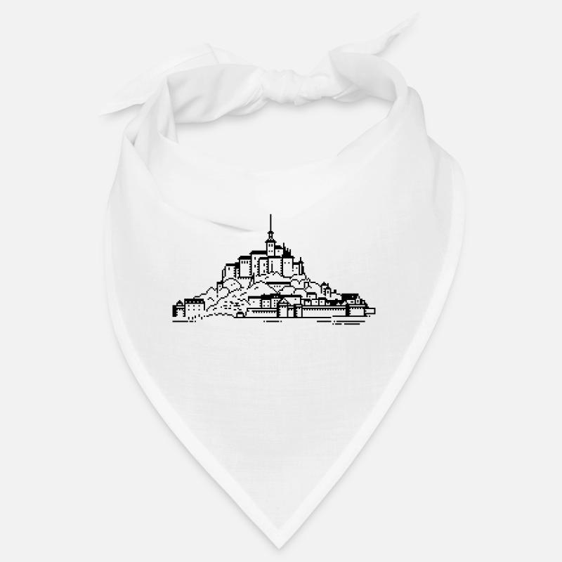 1bit Pixel Mont Saint Michel Bandana