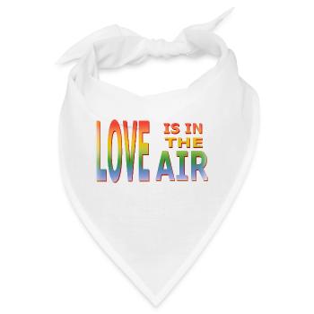 Liebe liegt in der Luft - Bandana - Weiß - Vorne