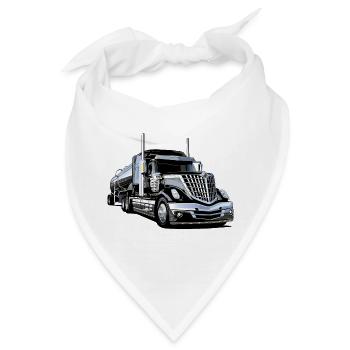 Sattelschlepper aus Chrom und PS - Bandana - Weiß - Vorne