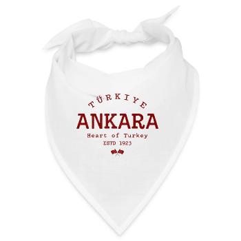 Ankara Herz der Türkei ESTD 1923 - Bandana - Weiß - Vorne