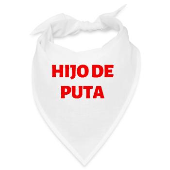 Spanisch Sprache Spruch - Bandana - Weiß - Vorne
