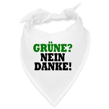 grüne nein danke - Bandana - Weiß - Vorne