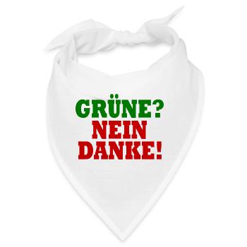grüne nein danke - Bandana - Weiß - Vorne