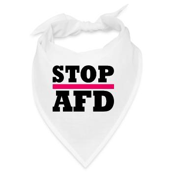 Stop afd - Bandana - Weiß - Vorne
