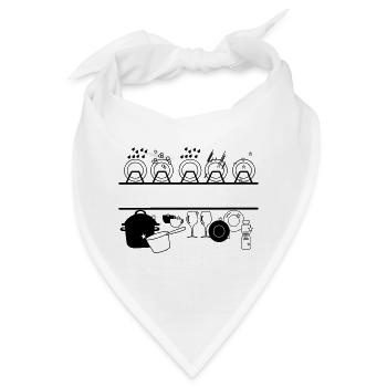 Spülmaschinenlogo mit Platz für Geschirrspüler, Firma - Bandana - Weiß - Vorne