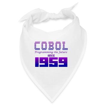 COBOL. Seit 1959 die Zukunft programmieren - Bandana - Weiß - Vorne
