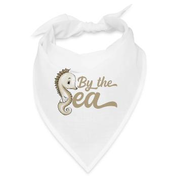 Am Meer "ByeTheSea" Seepferdchen - Bandana - Weiß - Vorne