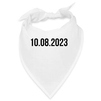 10.08.2023 Datum - Bandana - Weiß - Vorne