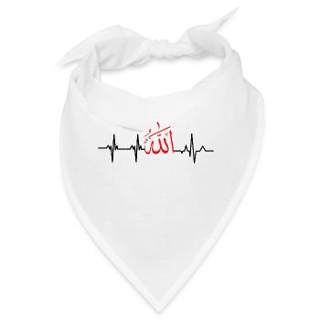Herzschlag allah - Bandana - Weiß - Vorne