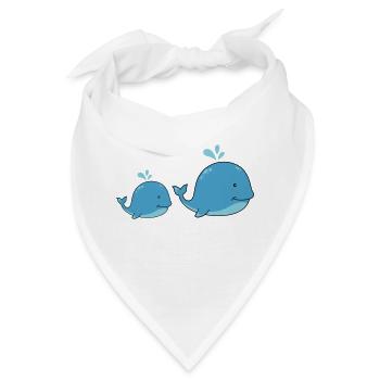 süsser wale - Bandana - Weiß - Vorne