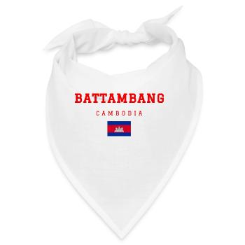 Battambang Kambodscha - Bandana - Weiß - Vorne