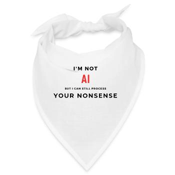 Unsinn bei der KI-Verarbeitung - Bandana - Weiß - Vorne