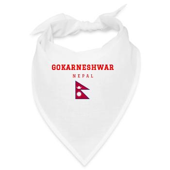 Gokarneshwar Nepal - Bandana - Weiß - Vorne