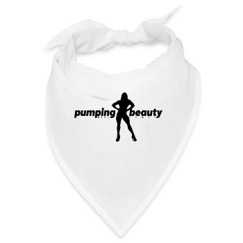 pumping beauty logo - Bandana - Weiß - Vorne
