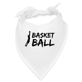 basketballer silhouette - Bandana - Weiß - Vorne