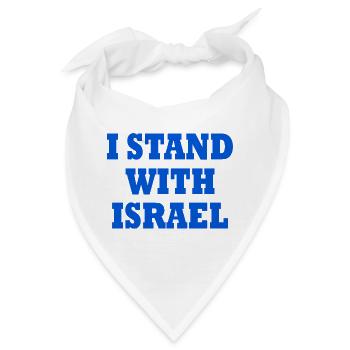 I Stand with israel - Bandana - Weiß - Vorne