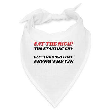 Iss die Reichen! - Bandana - Weiß - Vorne