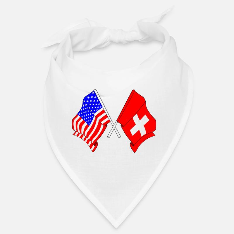 Drapeau des États-Unis et drapeau de la Suisse Bandana