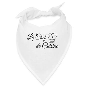Le Chef de Cuisine - Chefkoch - Bandana - Weiß - Vorne