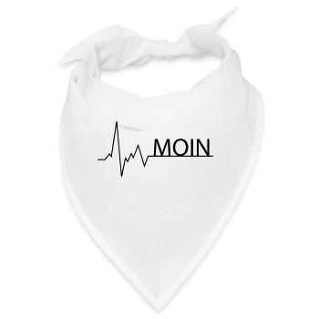 MOIN Herzschlag EKG - Bandana - Weiß - Vorne