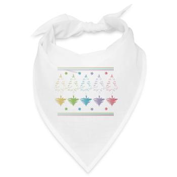Christbaum, Tannenbaum oder Weihnachtsbaum Umrisse - Bandana - Weiß - Vorne