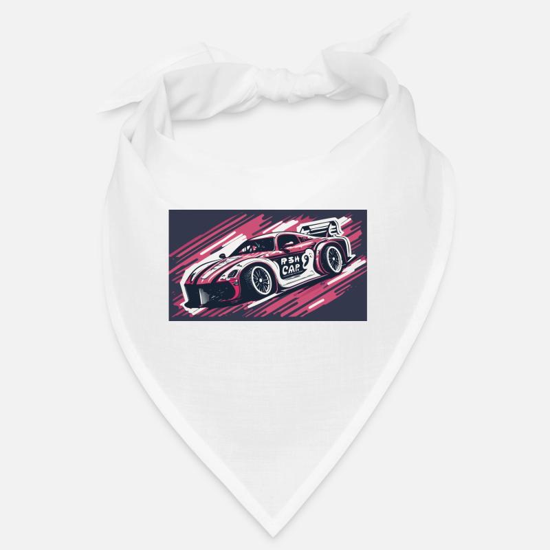 Voiture de course rose Bandana