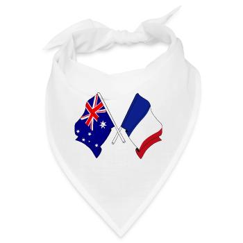 Flagge von Australien und Flagge von Frankreich - Bandana - Weiß - Vorne
