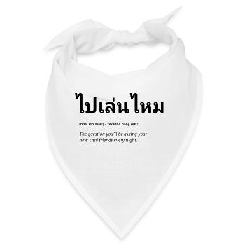 thai sprache Freundschaft - Bandana - Weiß - Vorne