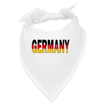 Deutschland in Nationalfarben - Bandana - Weiß - Vorne
