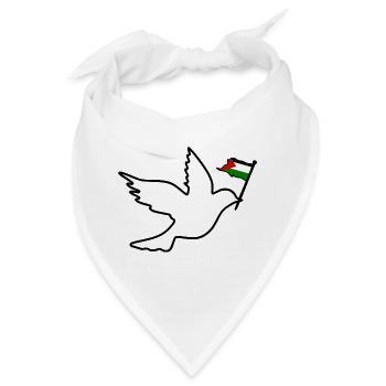 Free palestine - Bandana - Weiß - Vorne
