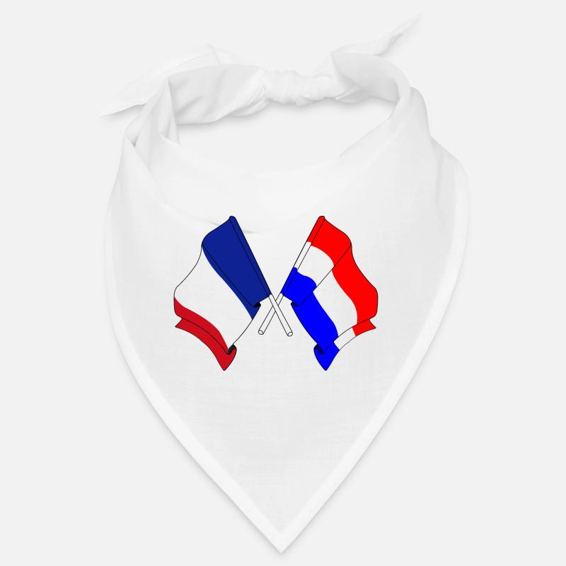 Drapeau de la France et drapeau des Pays-Bas Bandana