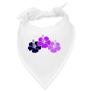 blume hibiskus - Bandana - Weiß - Vorne