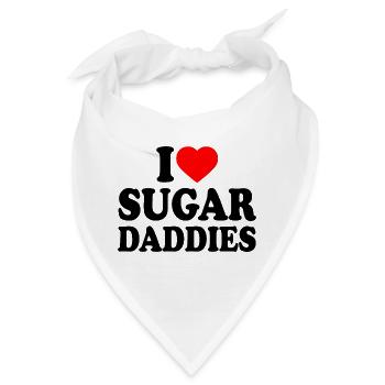i love sugar daddies - Bandana - Weiß - Vorne