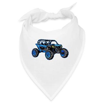 Offroad Buggy Blau - Bandana - Weiß - Vorne