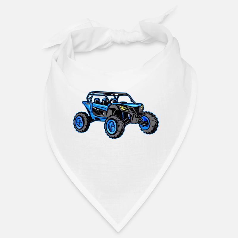 Buggy tout-terrain bleu - Bandana - blanc