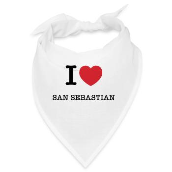 Ich liebe San Sebastian | San Sebastián - Bandana - Weiß - Vorne