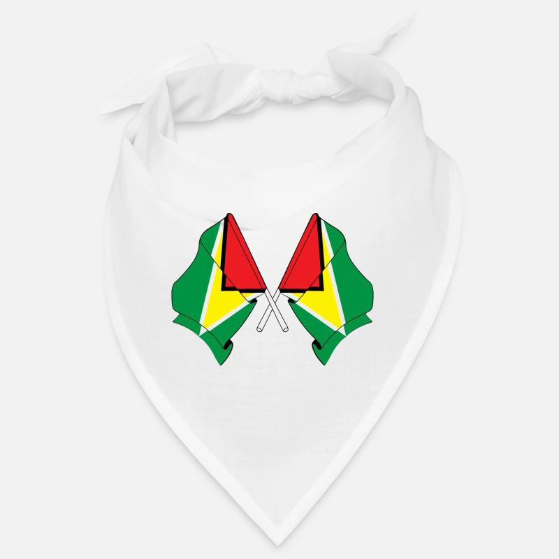 Deux drapeaux croisés de la Guyane Bandana