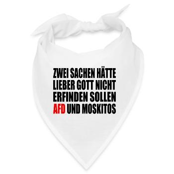 Fck afd - afd und moskitos - Bandana - Weiß - Vorne