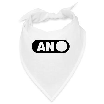 An Modus Handy Symbol Knopf anschalten - Bandana - Weiß - Vorne
