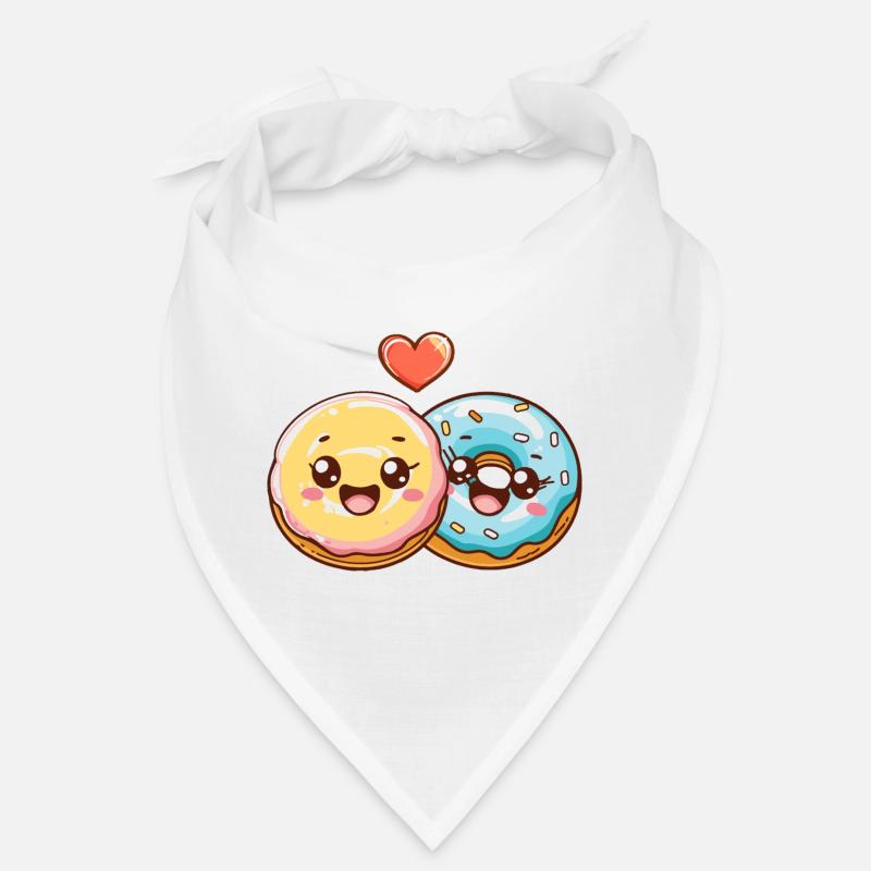 Donuts Paar Liebe Herz Valentinstag Bandana