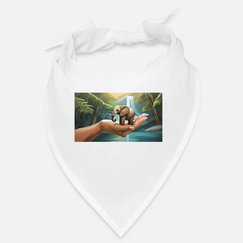 Lustiger Huhu, ein Elefant ist so klein wie eine Handfläche Bandana