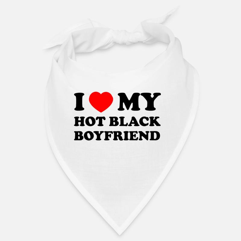J’aime mon petit ami noir chaud Bandana