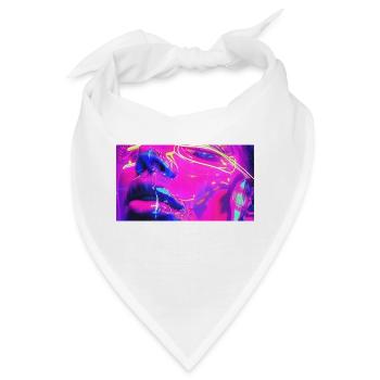 Neo-Expressionismus Gesicht - Bandana - Weiß - Vorne