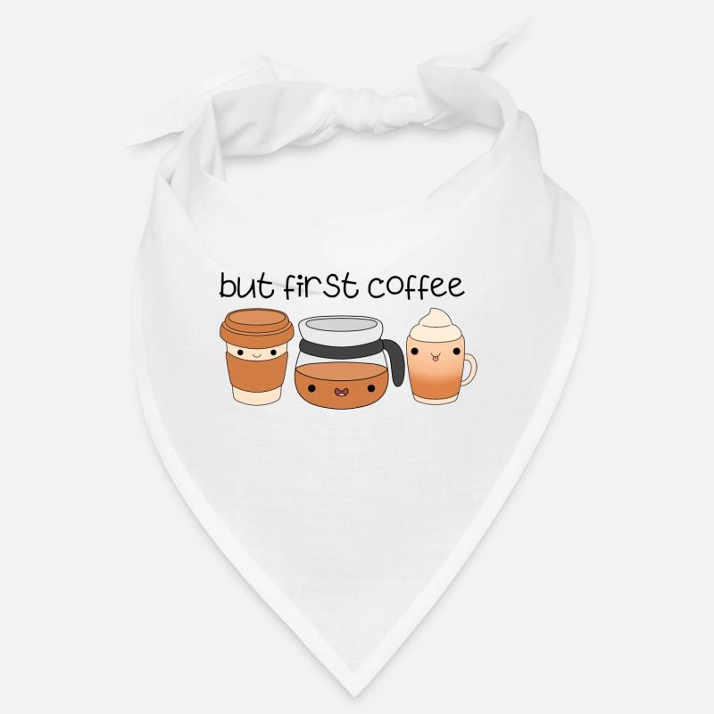 süßes Kaffeezitat lustig, aber erster Kaffee Bandana