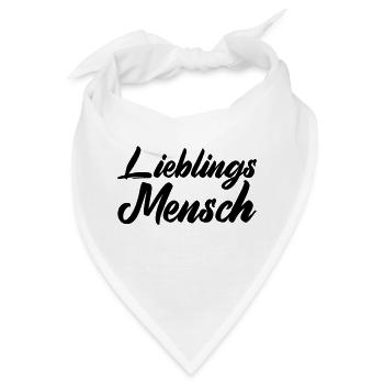 lieblings mensch - Bandana - Weiß - Vorne