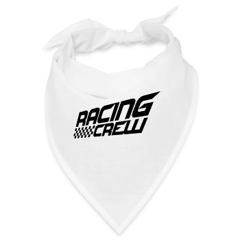 Racing Crew Cool Team Spruch Liebe Rennauto Fahren - Bandana - Weiß - Vorne