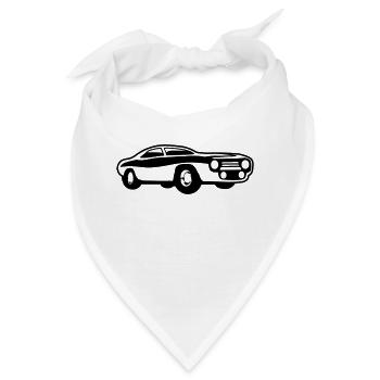 Oldtimer Auto Retro Vintage Liebe Rennauto Fahren - Bandana - Weiß - Vorne