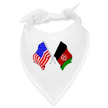 Flagge USA Flagge Afghanistan - Bandana - Weiß - Vorne