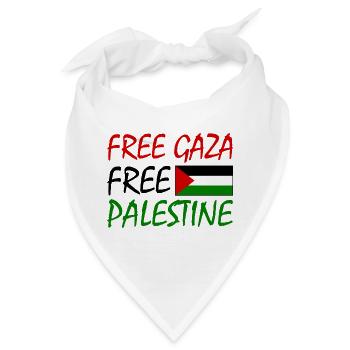 Free gaza Free palestine - Bandana - Weiß - Vorne