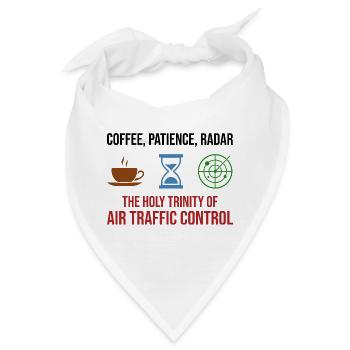 Fluglotse ATC Kaffee Geduld Radar - Bandana - Weiß - Vorne
